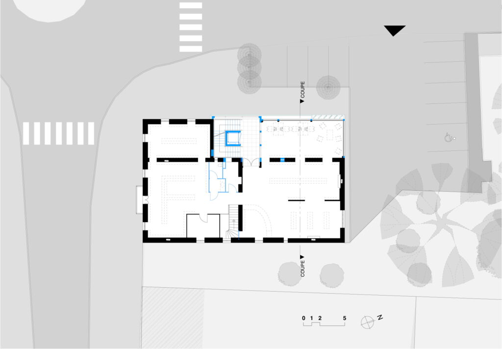 Plan de la Bibliothèque de Charnay